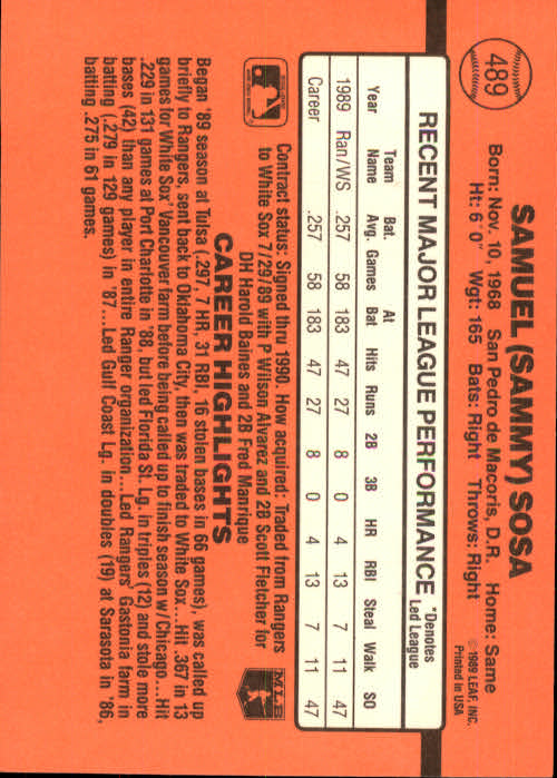1990 Donruss Baseball "Main Set" Cards #481 to #716 - Picture 17 of 493