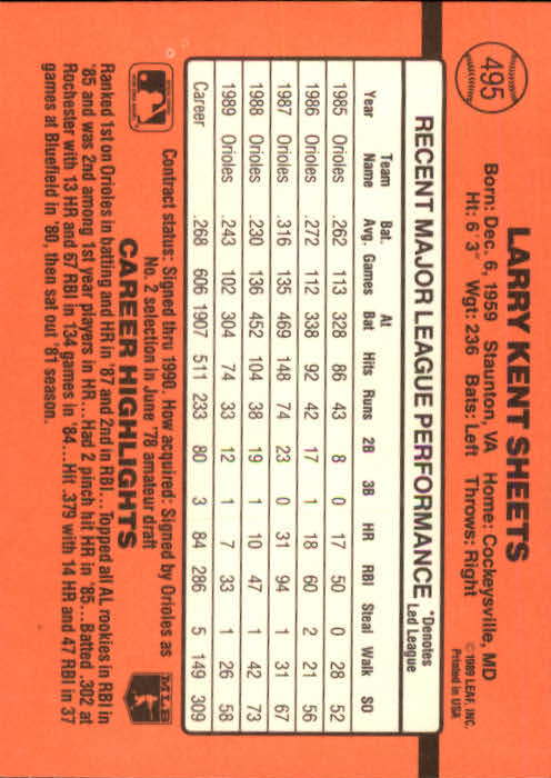1990 Donruss Baseball "Main Set" Cards #481 to #716 - Picture 27 of 493