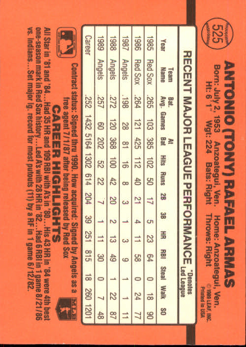 1990 Donruss Baseball "Main Set" Cards #481 to #716 - Picture 83 of 493