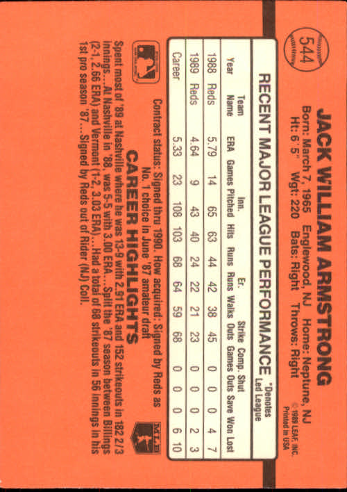 1990 Donruss Baseball "Main Set" Cards #481 to #716 - Picture 119 of 493