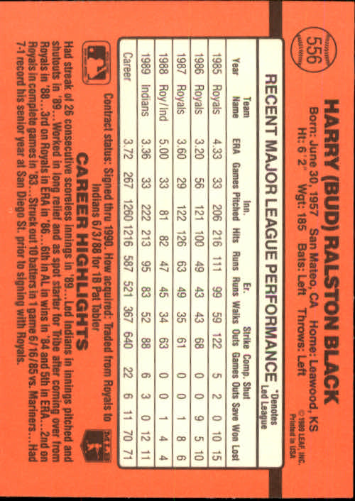 1990 Donruss Baseball "Main Set" Cards #481 to #716 - Picture 143 of 493