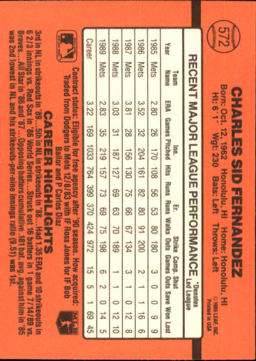 1990 Donruss Baseball "Main Set" Cards #481 to #716 - Picture 173 of 493
