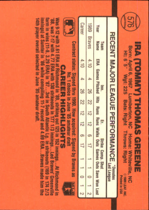 1990 Donruss Baseball "Main Set" Cards #481 to #716 - Picture 179 of 493