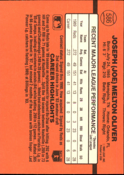 1990 Donruss Baseball "Main Set" Cards #481 to #716 - Picture 197 of 493