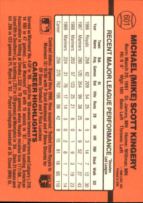 1990 Donruss Baseball "Main Set" Cards #481 to #716 - Picture 225 of 493