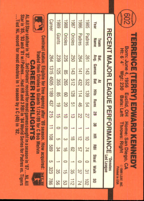 1990 Donruss Baseball "Main Set" Cards #481 to #716 - Picture 227 of 493