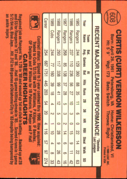 1990 Donruss Baseball "Main Set" Cards #481 to #716 - Picture 239 of 493