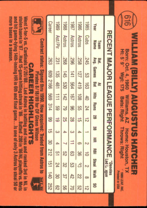 1990 Donruss Baseball "Main Set" Cards #481 to #716 - Picture 253 of 493