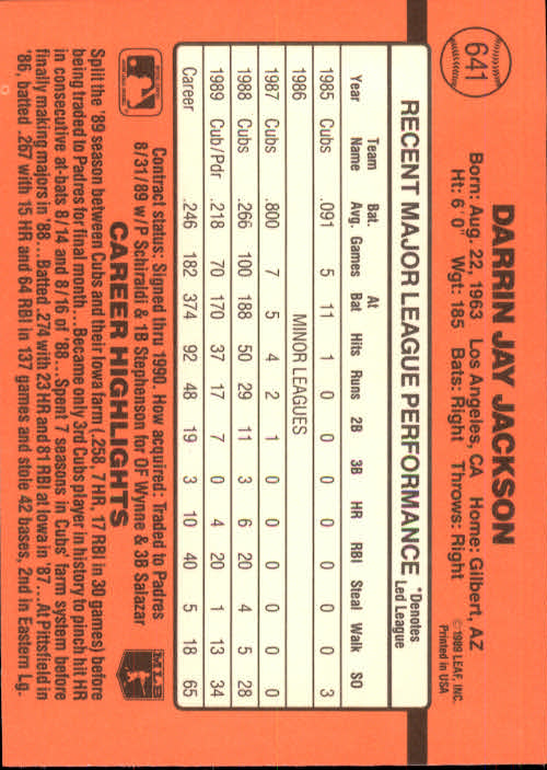 1990 Donruss Baseball "Main Set" Cards #481 to #716 - Picture 303 of 493