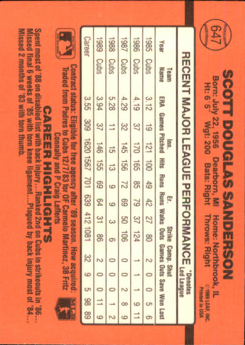 1990 Donruss Baseball "Main Set" Cards #481 to #716 - Picture 315 of 493