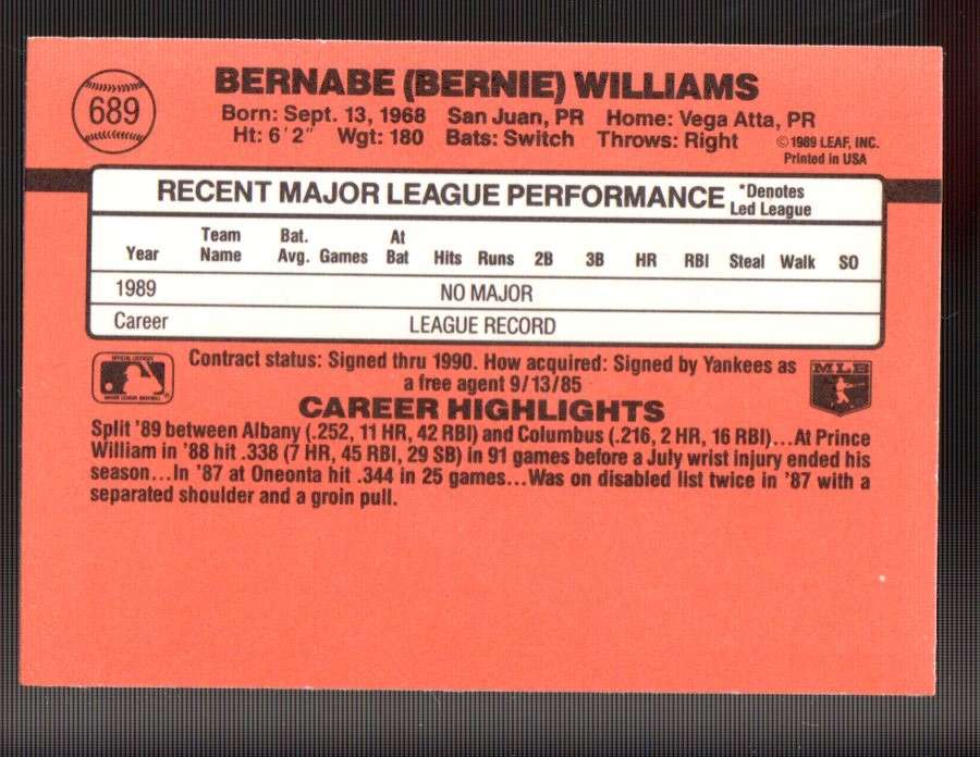 1990 Donruss Baseball "Main Set" Cards #481 to #716 - Picture 419 of 493