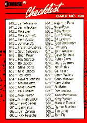 1990 Donruss Baseball "Main Set" Cards #481 to #716 - Picture 448 of 493
