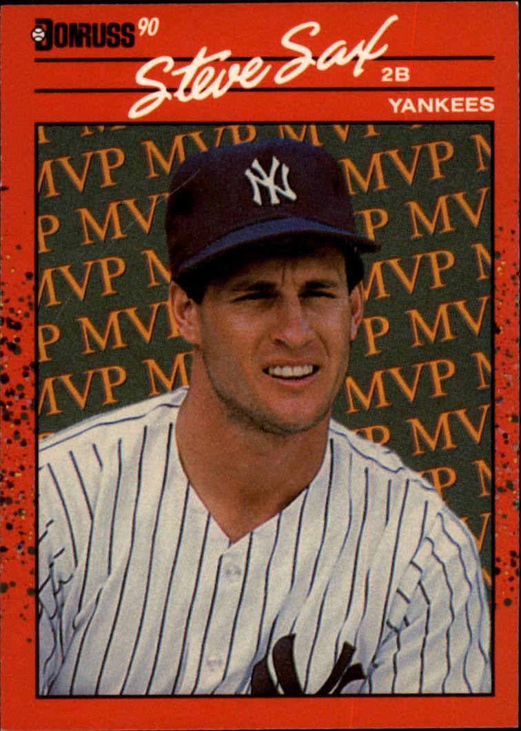 Steve Sax Autographed 1990 Donruss MVP Card #BC-22 New York Yankees SKU  #188600