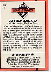 1990 Donruss Baseball "Grand Slammers" Insert Cards - Picture 5 of 11