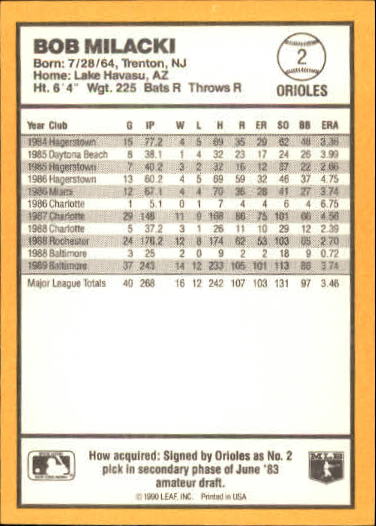 thumbnail 3  - 1990 Donruss Best AL Baseball #1-144 - Your Choice GOTBASEBALLCARDS