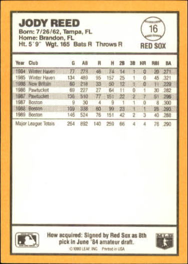 thumbnail 11  - 1990 Donruss Best AL Baseball Card Pick