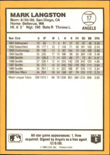 thumbnail 31  - 1990 Donruss Best AL Baseball #1-144 - Your Choice GOTBASEBALLCARDS