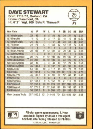 thumbnail 21  - 1990 Donruss Best AL Baseball Card Pick