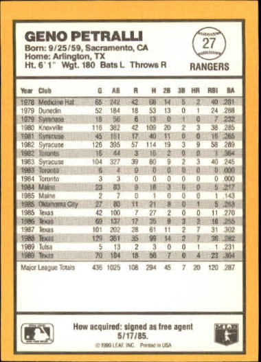 thumbnail 47  - 1990 Donruss Best AL Baseball #1-144 - Your Choice GOTBASEBALLCARDS