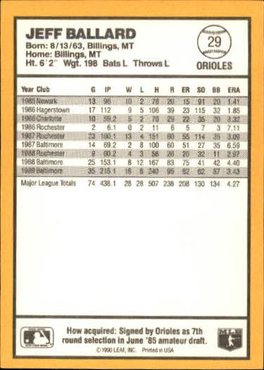 thumbnail 51  - 1990 Donruss Best AL Baseball #1-144 - Your Choice GOTBASEBALLCARDS