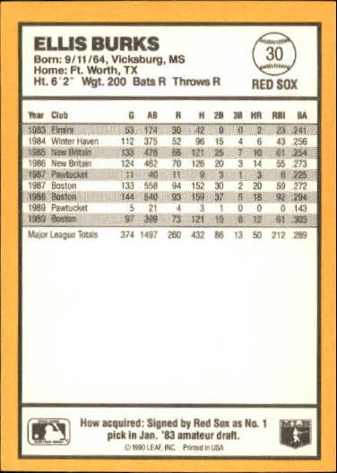 thumbnail 53  - 1990 Donruss Best AL Baseball #1-144 - Your Choice GOTBASEBALLCARDS