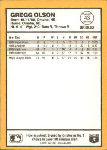 thumbnail 73  - 1990 Donruss Best AL Baseball #1-144 - Your Choice GOTBASEBALLCARDS