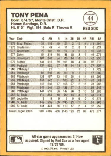 thumbnail 75  - 1990 Donruss Best AL Baseball #1-144 - Your Choice GOTBASEBALLCARDS