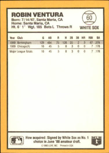 thumbnail 95  - 1990 Donruss Best AL Baseball #1-144 - Your Choice GOTBASEBALLCARDS