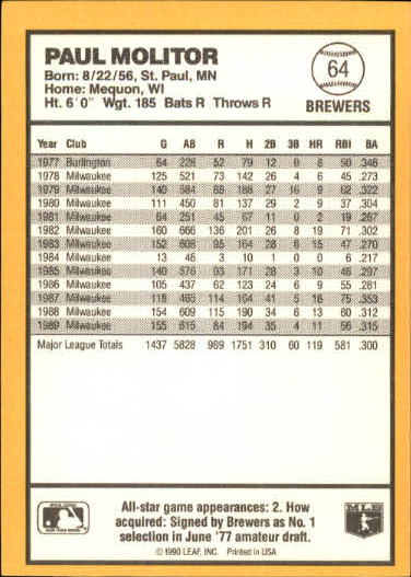 thumbnail 101  - 1990 Donruss Best AL Baseball #1-144 - Your Choice GOTBASEBALLCARDS