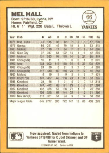thumbnail 105  - 1990 Donruss Best AL Baseball #1-144 - Your Choice GOTBASEBALLCARDS