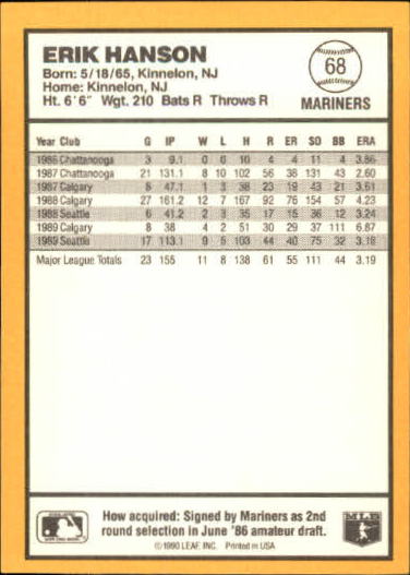 thumbnail 49  - 1990 Donruss Best AL Baseball Card Pick