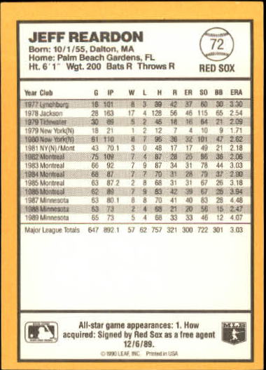 thumbnail 117  - 1990 Donruss Best AL Baseball #1-144 - Your Choice GOTBASEBALLCARDS