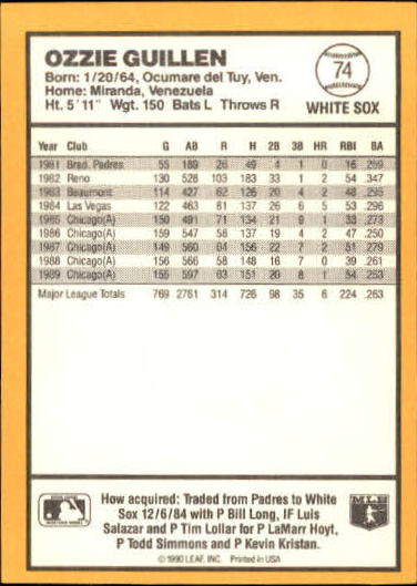 thumbnail 53  - 1990 Donruss Best AL Baseball Card Pick