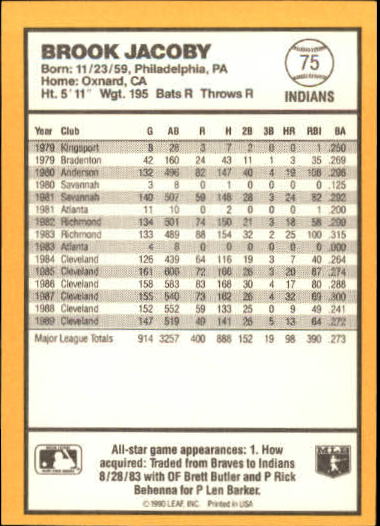 thumbnail 55  - 1990 Donruss Best AL Baseball Card Pick