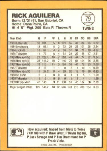 thumbnail 131  - 1990 Donruss Best AL Baseball #1-144 - Your Choice GOTBASEBALLCARDS