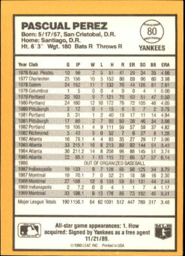 thumbnail 61  - 1990 Donruss Best AL Baseball Card Pick