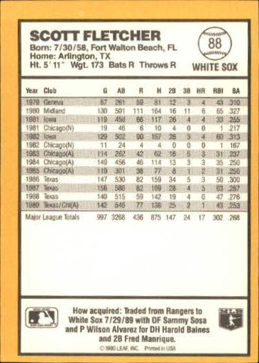 thumbnail 143  - 1990 Donruss Best AL Baseball #1-144 - Your Choice GOTBASEBALLCARDS