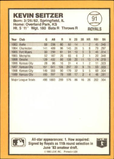 thumbnail 149  - 1990 Donruss Best AL Baseball #1-144 - Your Choice GOTBASEBALLCARDS