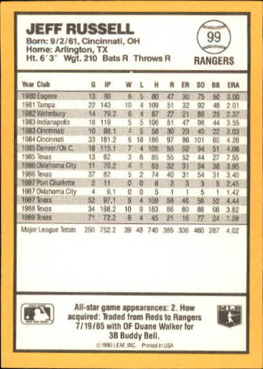 thumbnail 75  - 1990 Donruss Best AL Baseball Card Pick