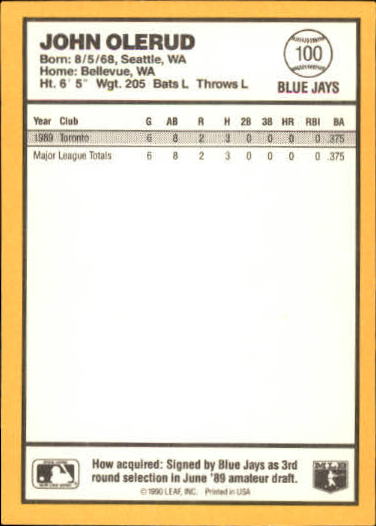 thumbnail 165  - 1990 Donruss Best AL Baseball #1-144 - Your Choice GOTBASEBALLCARDS