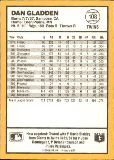 thumbnail 179  - 1990 Donruss Best AL Baseball #1-144 - Your Choice GOTBASEBALLCARDS