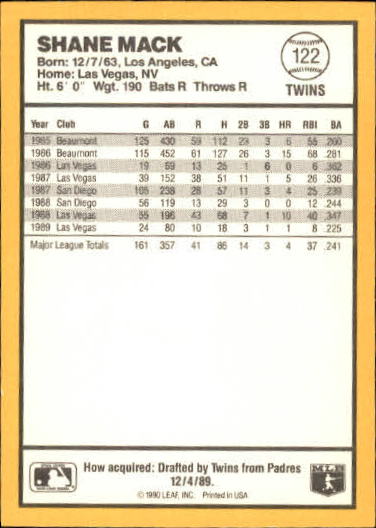 thumbnail 203  - 1990 Donruss Best AL Baseball #1-144 - Your Choice GOTBASEBALLCARDS