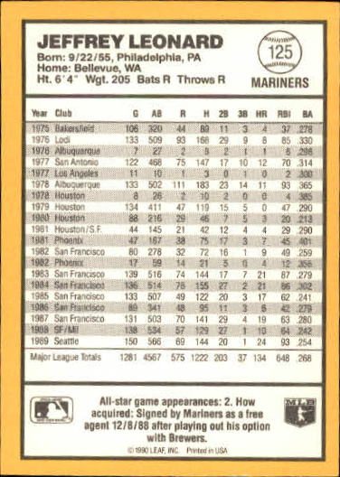 thumbnail 97  - 1990 Donruss Best AL Baseball Card Pick