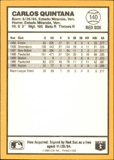 thumbnail 231  - 1990 Donruss Best AL Baseball #1-144 - Your Choice GOTBASEBALLCARDS