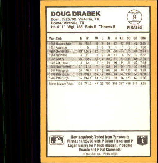 thumbnail 11  - 1990 Donruss Best NL Baseball #1-144 - Your Choice GOTBASEBALLCARDS