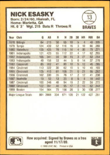 thumbnail 13  - 1990 Donruss Best NL Baseball #1-144 - Your Choice GOTBASEBALLCARDS