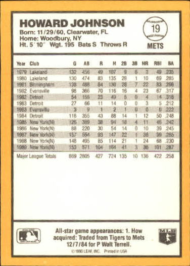 thumbnail 21  - 1990 Donruss Best NL Baseball #1-144 - Your Choice GOTBASEBALLCARDS