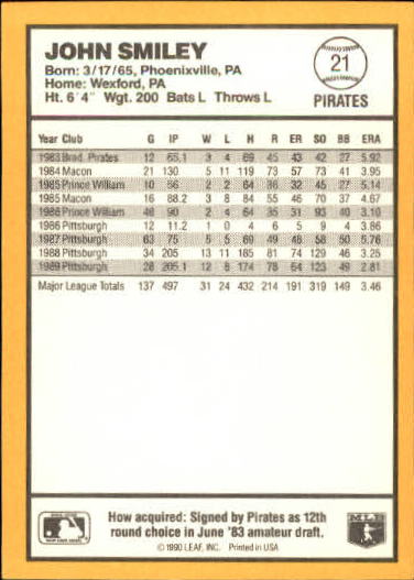 thumbnail 23  - 1990 Donruss Best NL Baseball #1-144 - Your Choice GOTBASEBALLCARDS