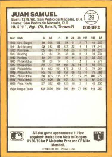thumbnail 27  - 1990 Donruss Best NL Baseball #1-144 - Your Choice GOTBASEBALLCARDS