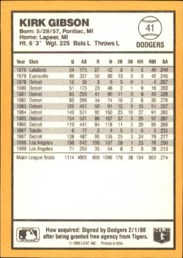 thumbnail 37  - 1990 Donruss Best NL Baseball #1-144 - Your Choice GOTBASEBALLCARDS